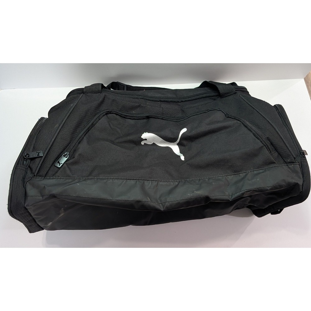 PUMA Duffle Bag Unisex Medium Black Good Sport Gym Travel PV2-0855